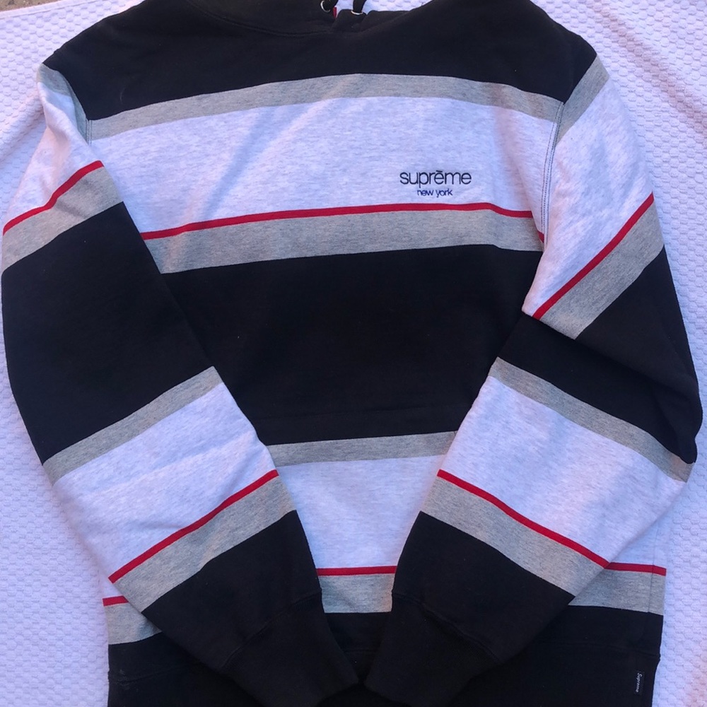 Supreme striped hoodie